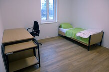 Schlaf-/Arbeitsbereich der Appartements
